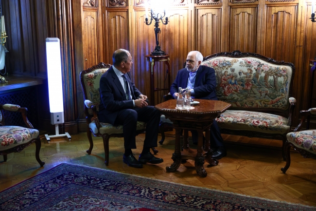 İran Dışişleri Bakanı Muhammad Cevad Zarif, Rus mevkidaşı Sergey Lavrov ile Rusya’nın başkenti Moskova'da görüştü. 26 Ocak 2021. Fotoğraf: Reuters